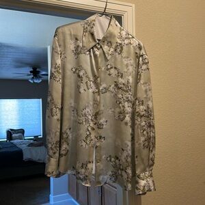 Vince Floral Silk Shirt